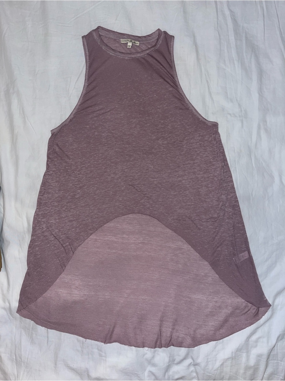 Express Mauve Sleeveless Hi-Low Tank